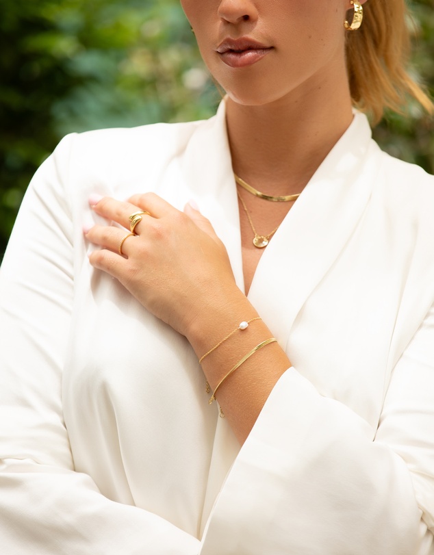 Mestige - Ethos Snake Chain Bracelet - 18K Gold Plated