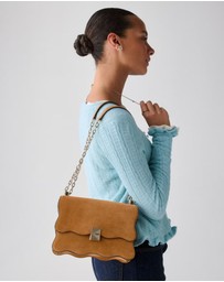 Kate Spade - Deco Wavy Suede Convertible Shoulder
