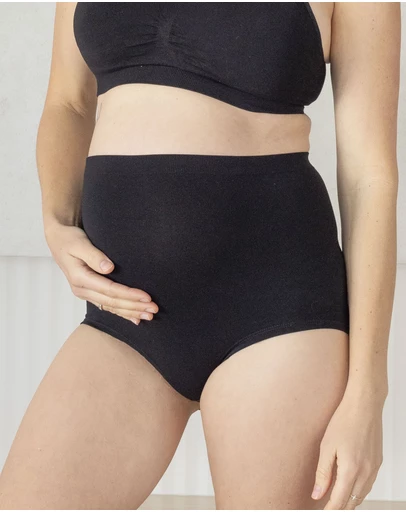Angel Maternity - Bamboo Maternity Brief In Black