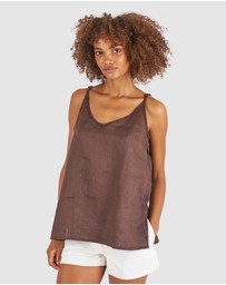 CAMIXA - CAMI-V linen Camisole Top