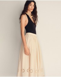 M.N.G - Pipo Embroidered Long Skirt