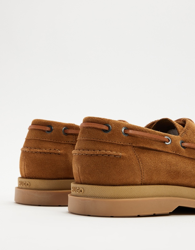 HUGO - Chaol Moccassin Suede Boat Shoes - Men's