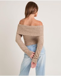 Alice In The Eve - Milly Off Shoulder Knit Sweater
