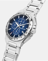Maserati - Maserati Velocità Slim Chronograph 41mm Blue Dial Quartz Watch
