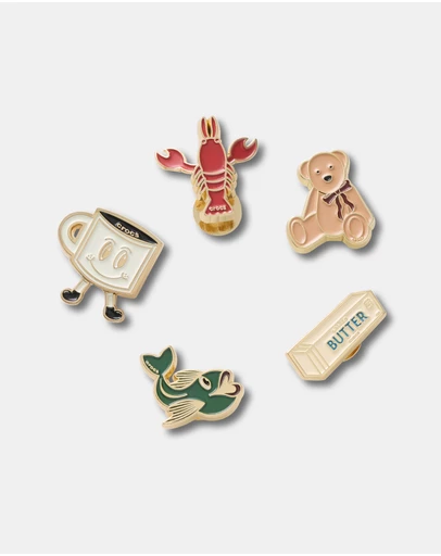 Crocs - 5-Pack Heritage Enamel Jibbitz - Kids-Teens