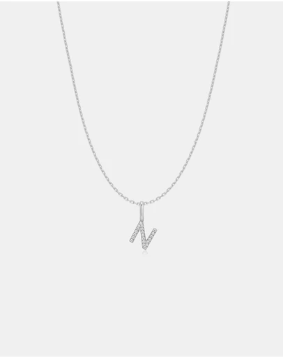 Ania Haie - Ania Haie Silver Letter N Initial Necklace