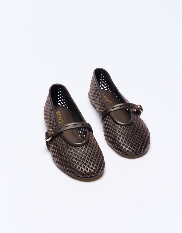Walnut Melbourne - Kate Leather Ballet