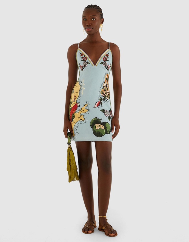 Farm Rio - Beaches Path Sleeveless Mini Dress
