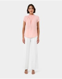 Forcast - Olivia Pleated High Neck Top