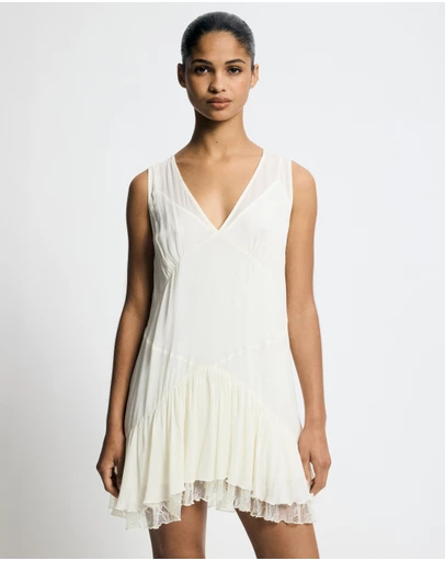 Lover - Ione Deep V Contrast Mini Dress