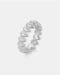 Ania Haie - Ania Haie Silver Sparkling Puffy Spike Ring