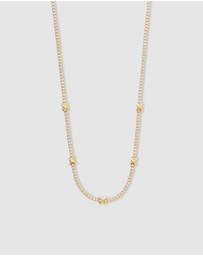 Wanderlust + Co - Pave 14K Gold Vermeil Petite Tennis Necklace
