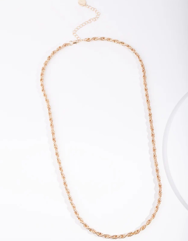 Lovisa - Gold Plated 60cm Thick Rope Necklace