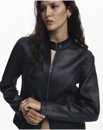Desigual - Combined faux leather jacket
