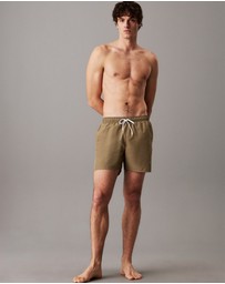 Calvin Klein - CK Monogram Medium Drawstring Swim Shorts