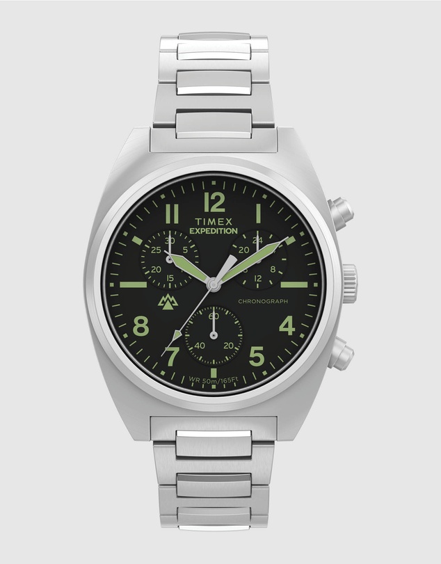 TIMEX - Expedition® Capstone Chronograph 41mm Stainless Steel Bracelet Watch