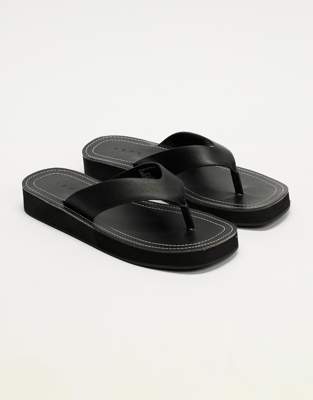 AERE - Leather Platform Thongs