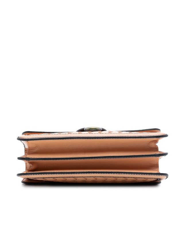 Pre-Loved by Azura Reborn - Pre-Loved Nappa Intrecciato Mirror Lens Double Sided Flap Shoulder Bag