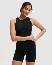 Cotton On Body Active - Active Rib Curved Hem Tank