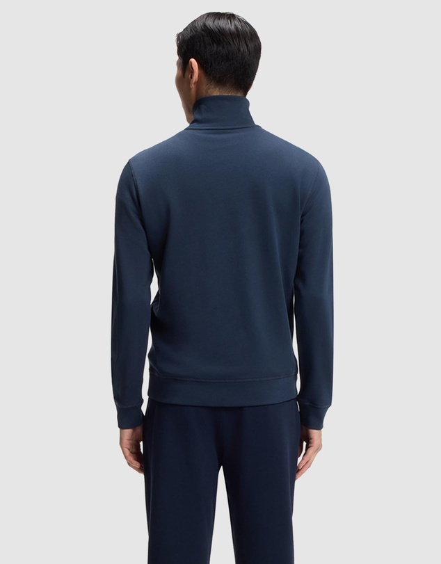 BOSS - Cotton-Terry Sweatshirt With Zip Collar