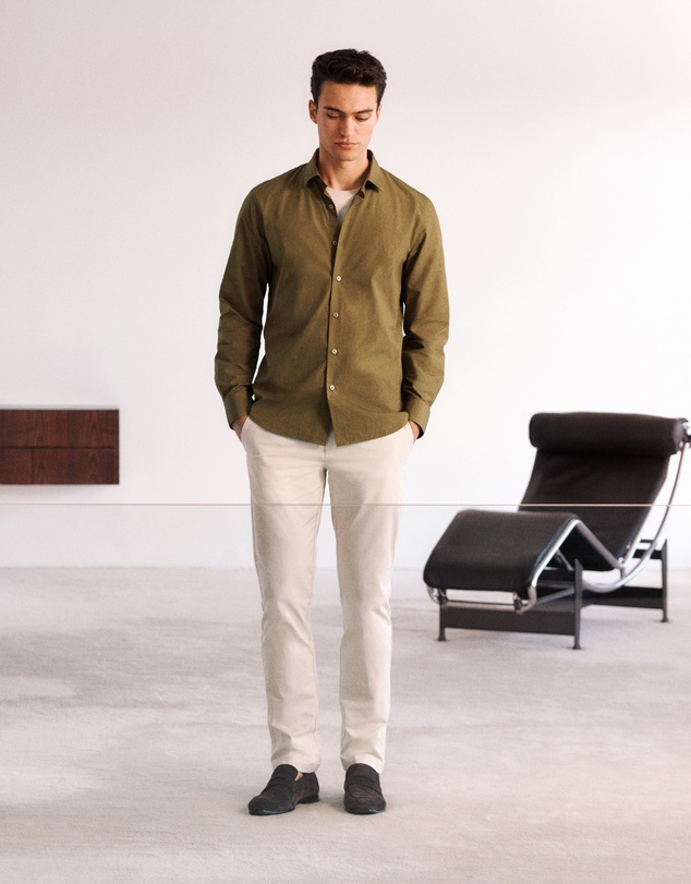 Trenery - Slim Fit Chino Pant in Stone