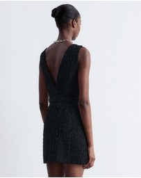 & Other Stories - Textured V-Neck Mini Dress