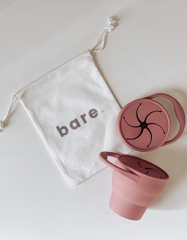Bare The Label - Collapsible Silicone Snackie Cup