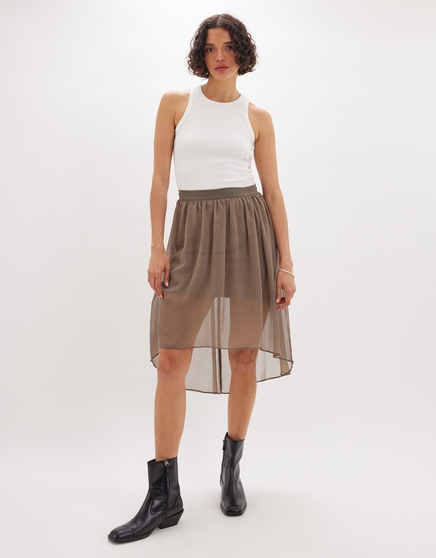 Amelius - Brisa Hi-Low Sheer Skirt