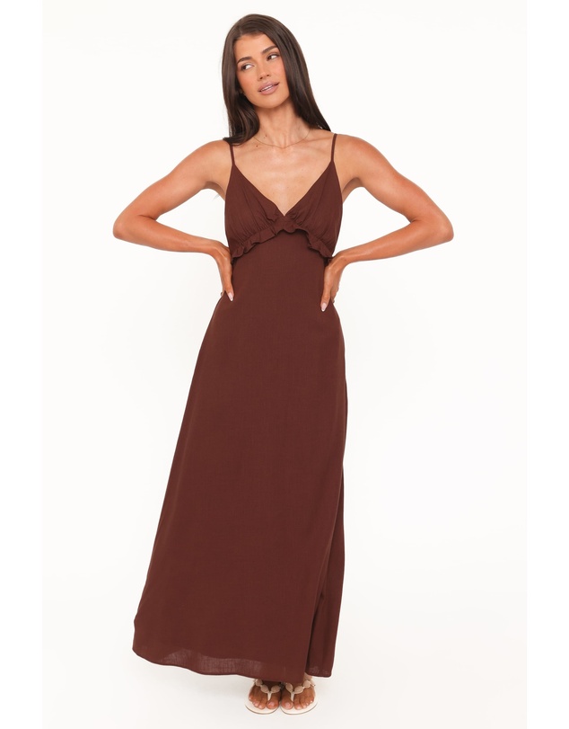 Petal & Pup - Lorella Midi Dress - Dark Brown