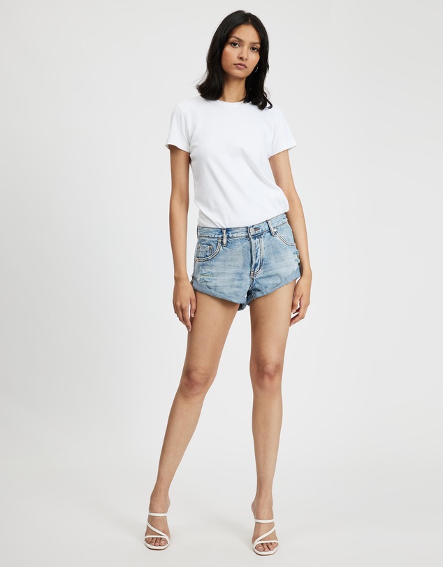 ONE TEASPOON - Bandits Low Waist Denim Shorts