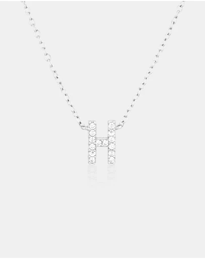 The Silver Collective - A-Z Letter Necklace - H