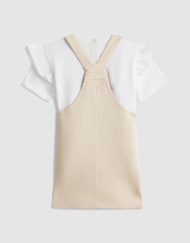 Tommy Hilfiger - Essential Dungaree Dress And T-Shirt Set - Babies