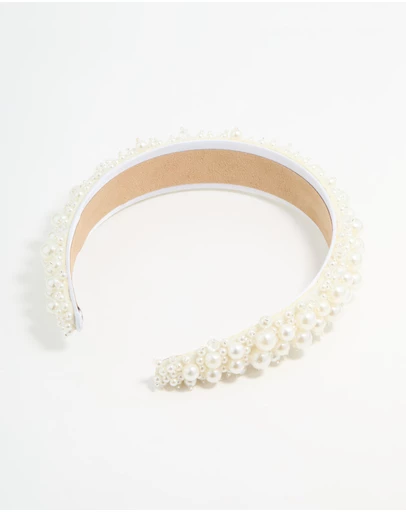 Lovisa - Gold Plated Pearl Statement Headband