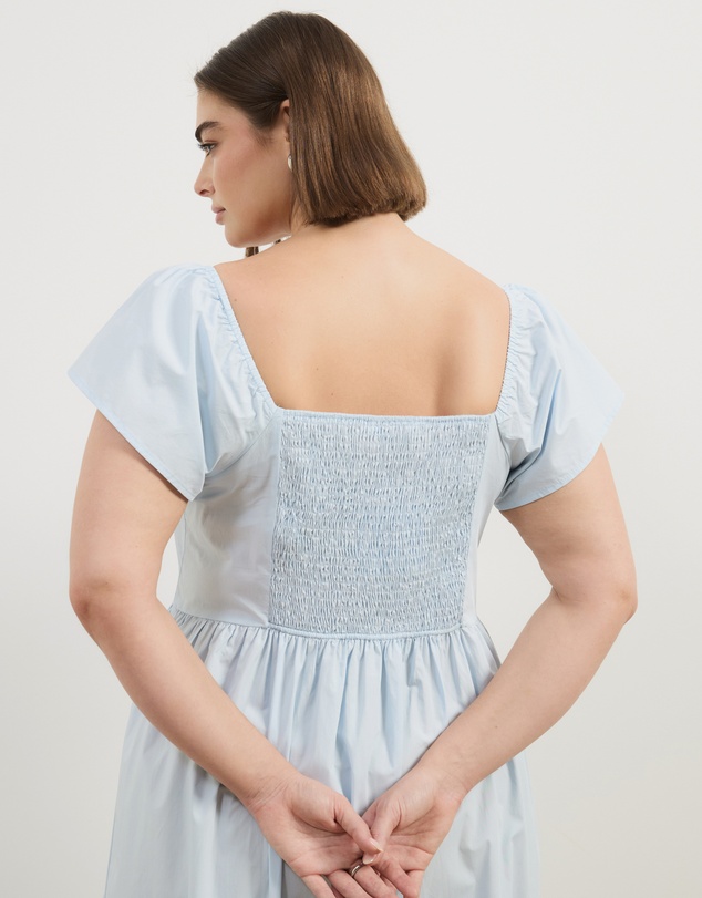 Atmos&Here Curvy - Andy Cotton Poplin Midi Dress