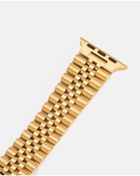 Friendie - Stainless Steel Link Bracelet Band - The Perth - Apple Watch Compatible
