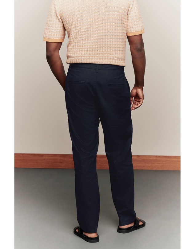 NEXT - Linen Cotton Chino Trousers Regular Fit