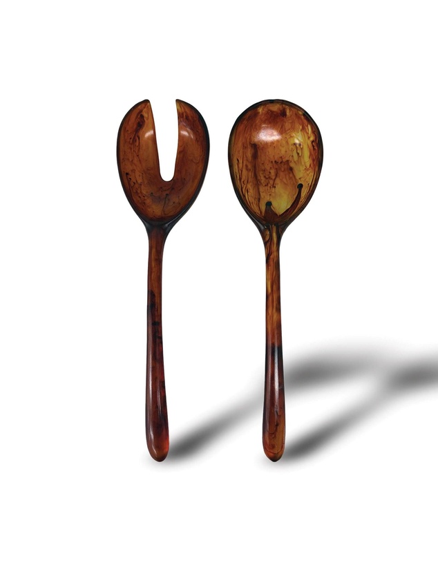 Urban Attitude - Urban Attitude LILA Large Paired Servers Length 30cm, Width 7.5cm (Spoon) - Burnt Amber