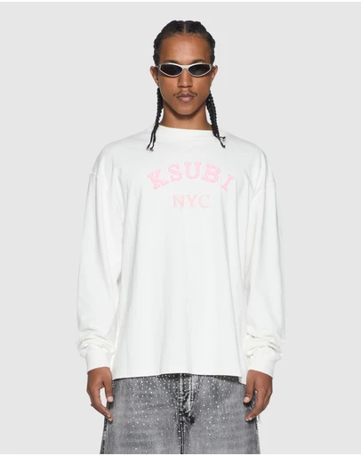 Ksubi - Laybel Ekcess LS Tee Tru White