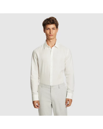 yd. - Malta Smart Slim Linen Shirt