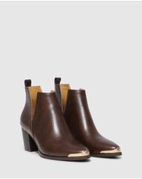 Belle & Bloom - Austin Croc Embossed Ankle Boot