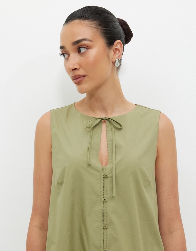 Calli - Poplin Swing Mini Dress