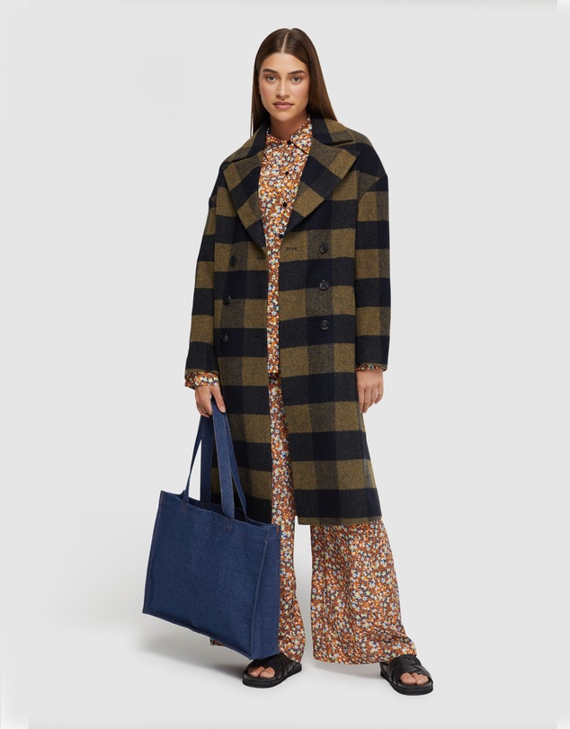 Oxford - Anna Wool Rich Check Coat