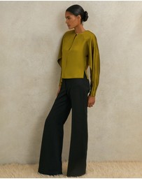 REISS - ATELIER Mina Satin Turn-Lock Top