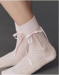 High Heel Jungle - Bella Satin Bow Socks