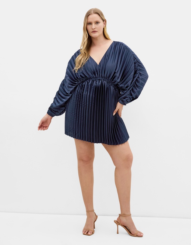 City Chic - Chloe Pleat Mini Dress