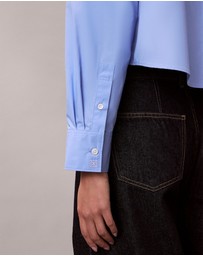 Calvin Klein - Poplin Relaxed Cropped Button-Down Shirt