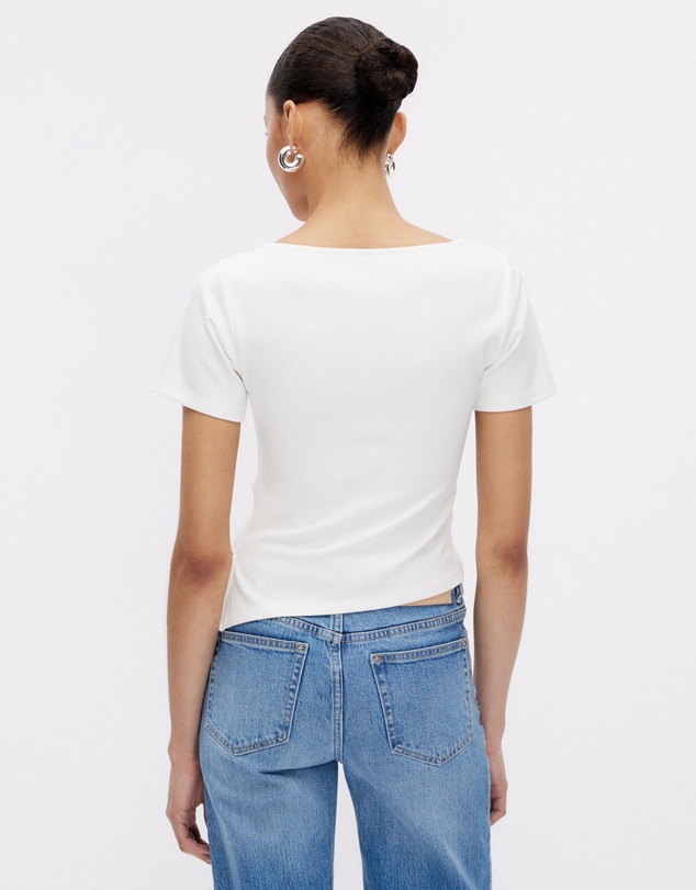 Minima Esenciales - Eliana Draped T-Shirt