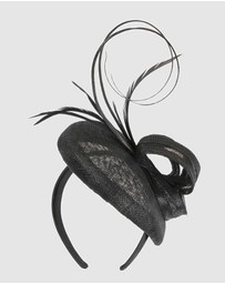 Max Alexander - Pillbox Black Racing Fascinator
