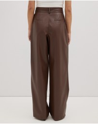 Dazie - Game Changer Pleated PU Pants