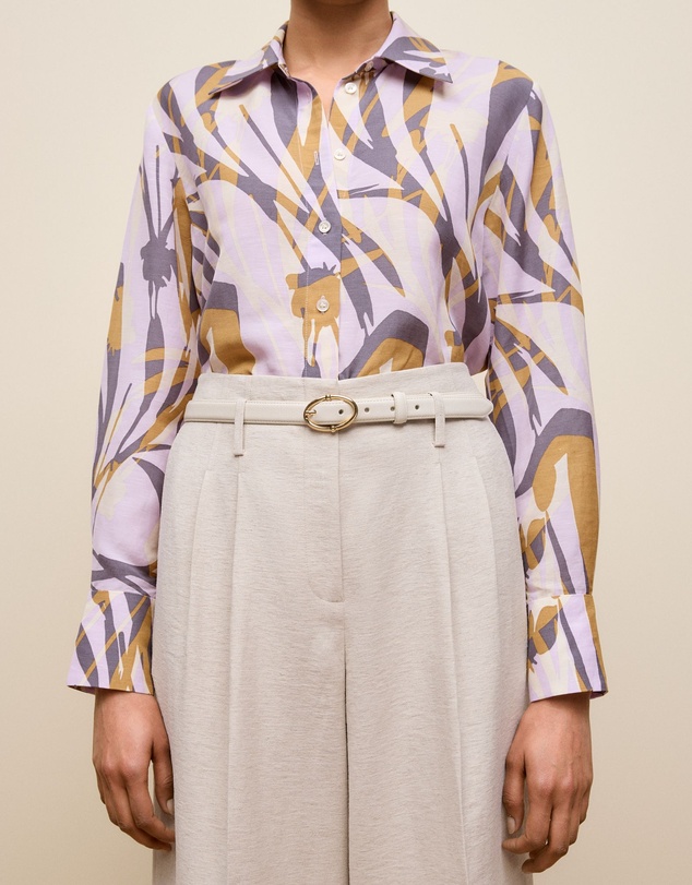 Trenery - Signature Link Slim Belt in Putty